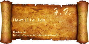 Havrilla Ida névjegykártya